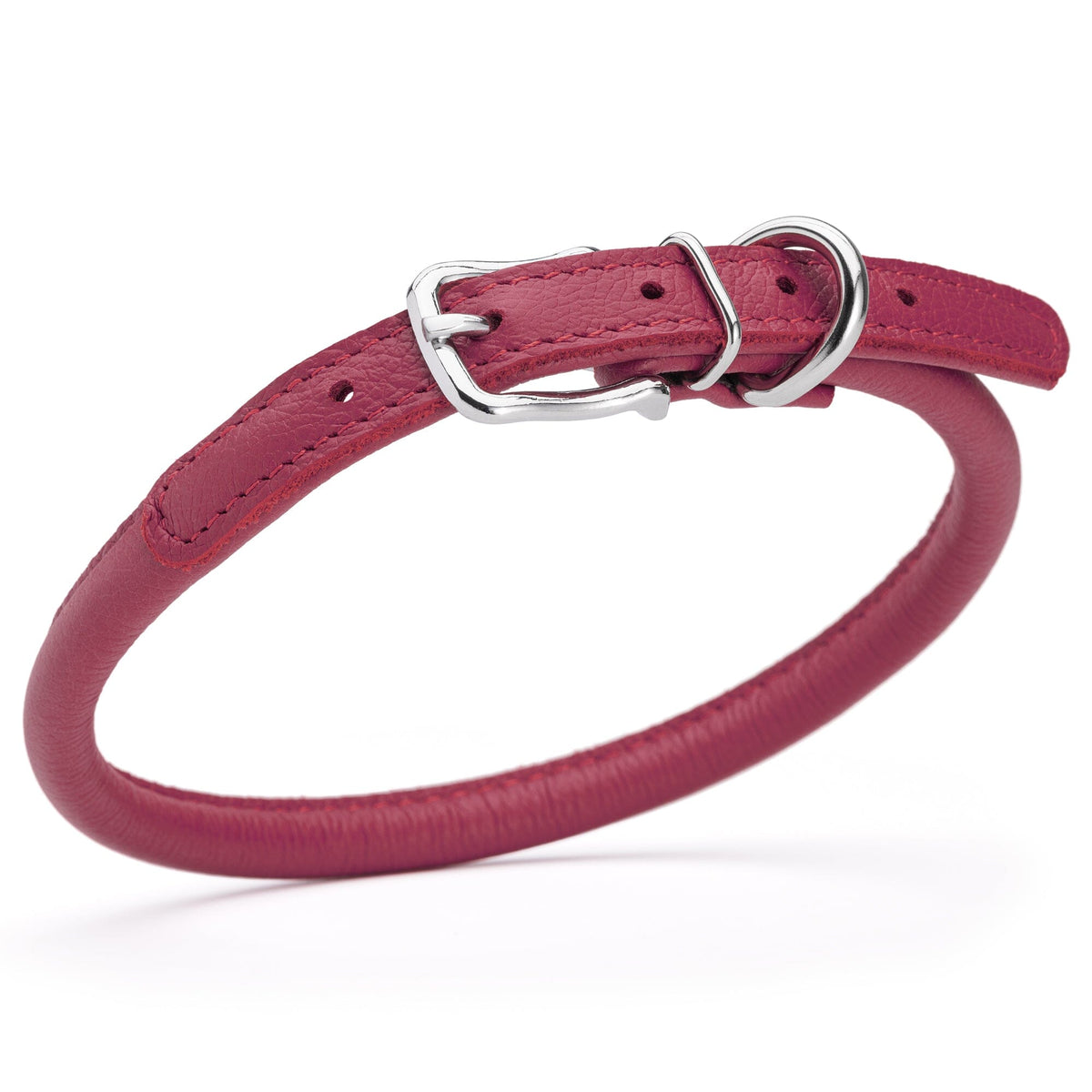 Dogline Soft Leather Round Dog Collar