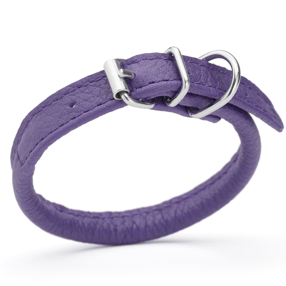 Dogline Soft Leather Round Dog Collar