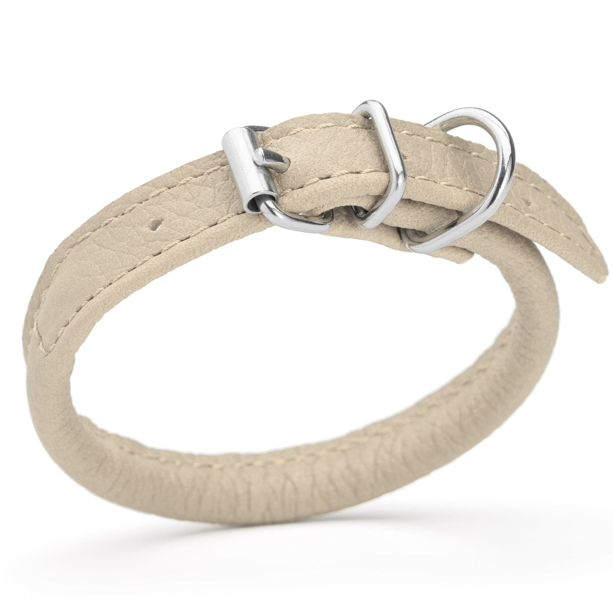 Dogline Soft Leather Round Dog Collar