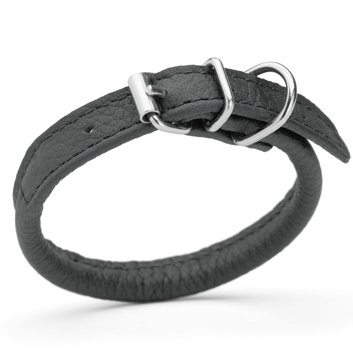Dogline Soft Leather Round Dog Collar