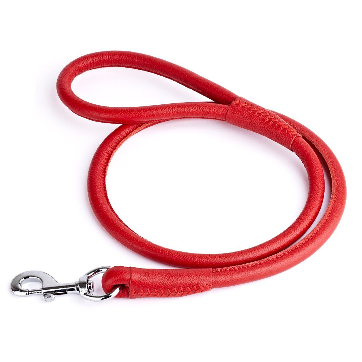 Dogline Soft Leather Round Dog Lead