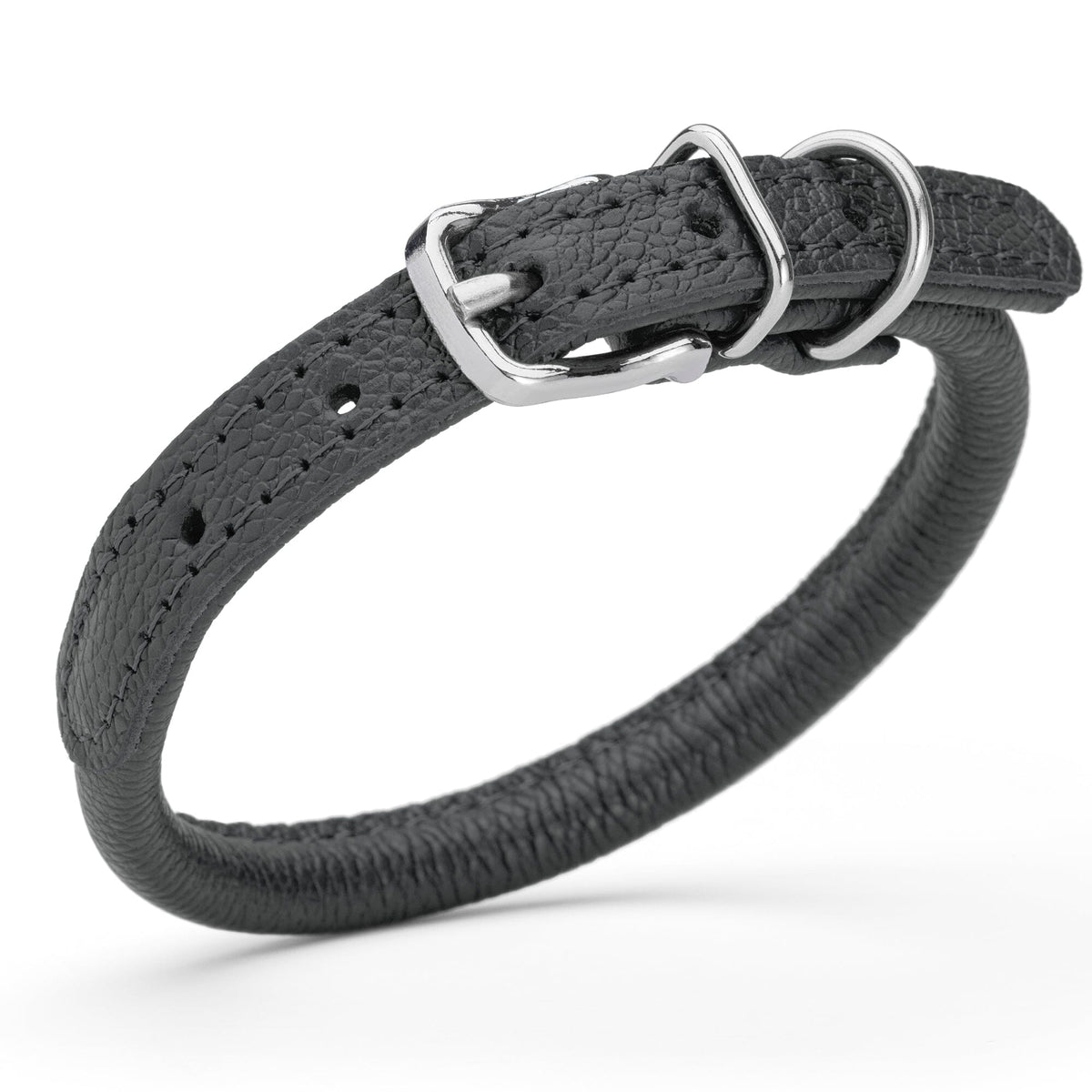 Dogline Soft Leather Round Dog Collar