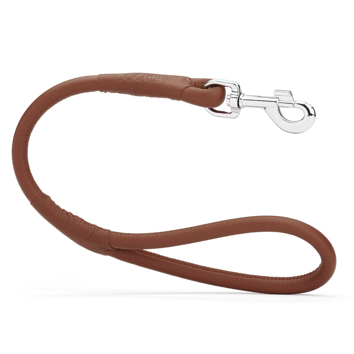 Dogline Soft Leather Round Traffic Dog Lead