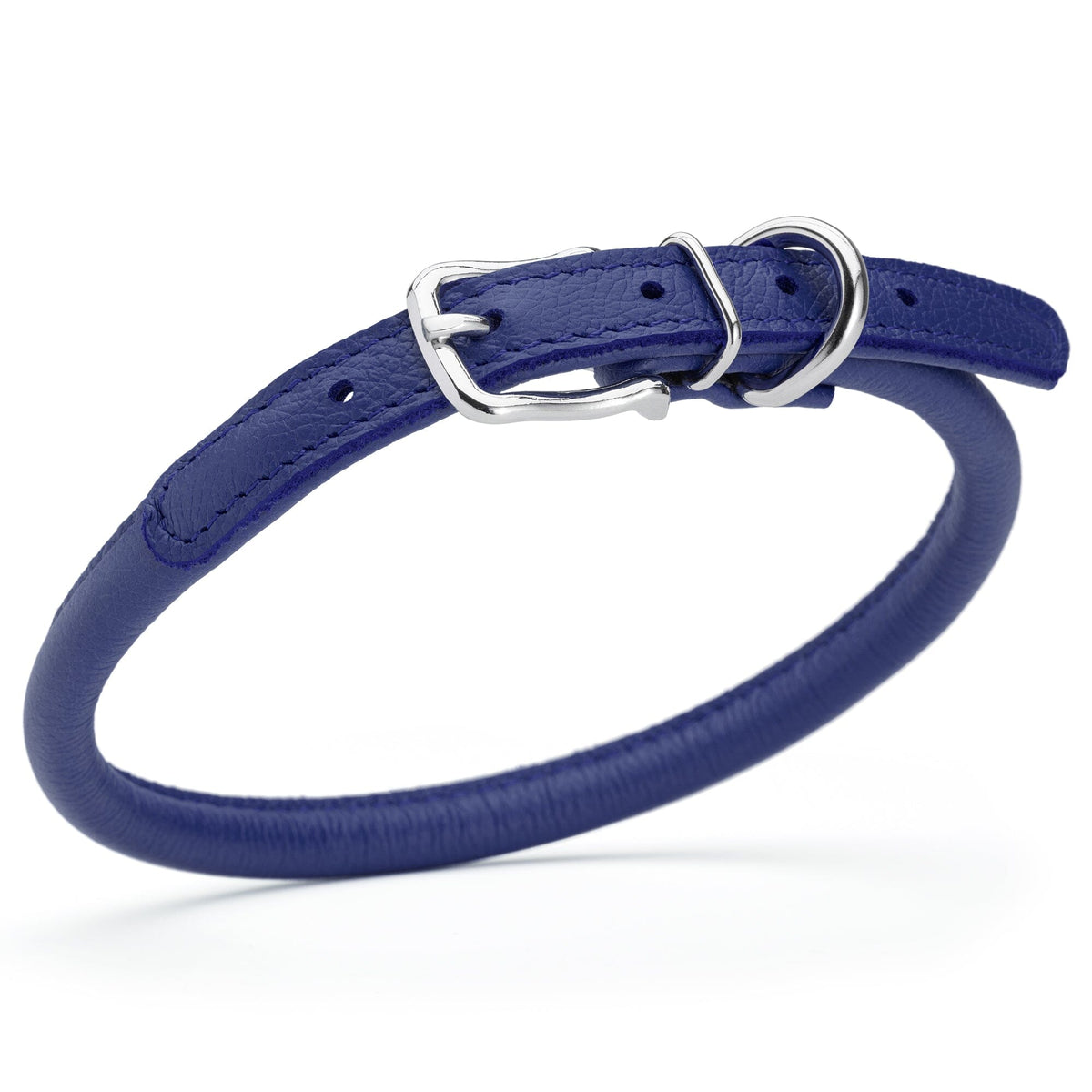 Dogline Soft Leather Round Dog Collar