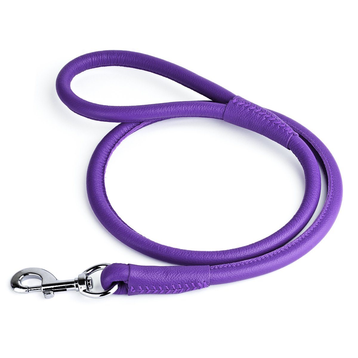 Dogline Soft Leather Round Dog Lead