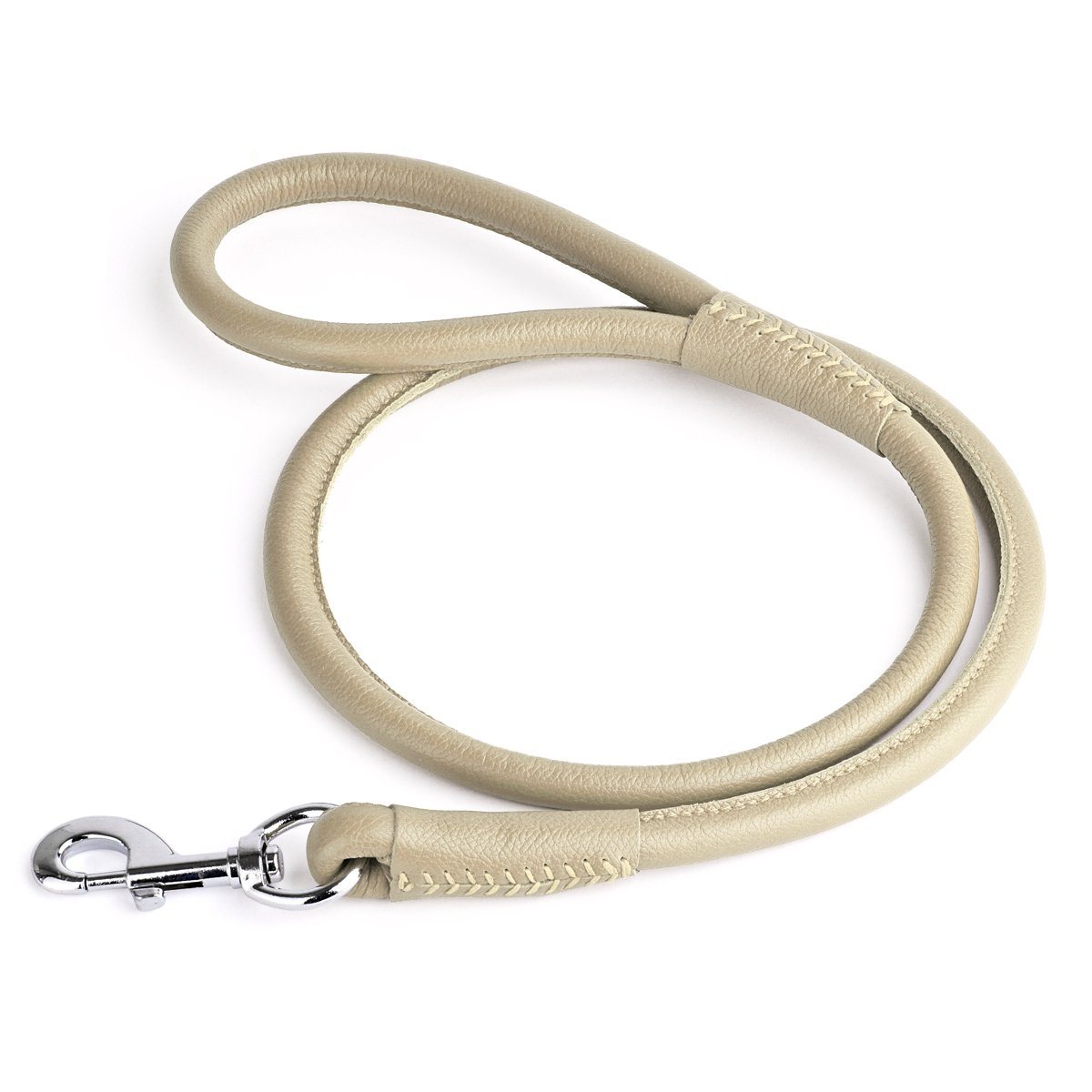 Dogline Soft Leather Round Dog Lead
