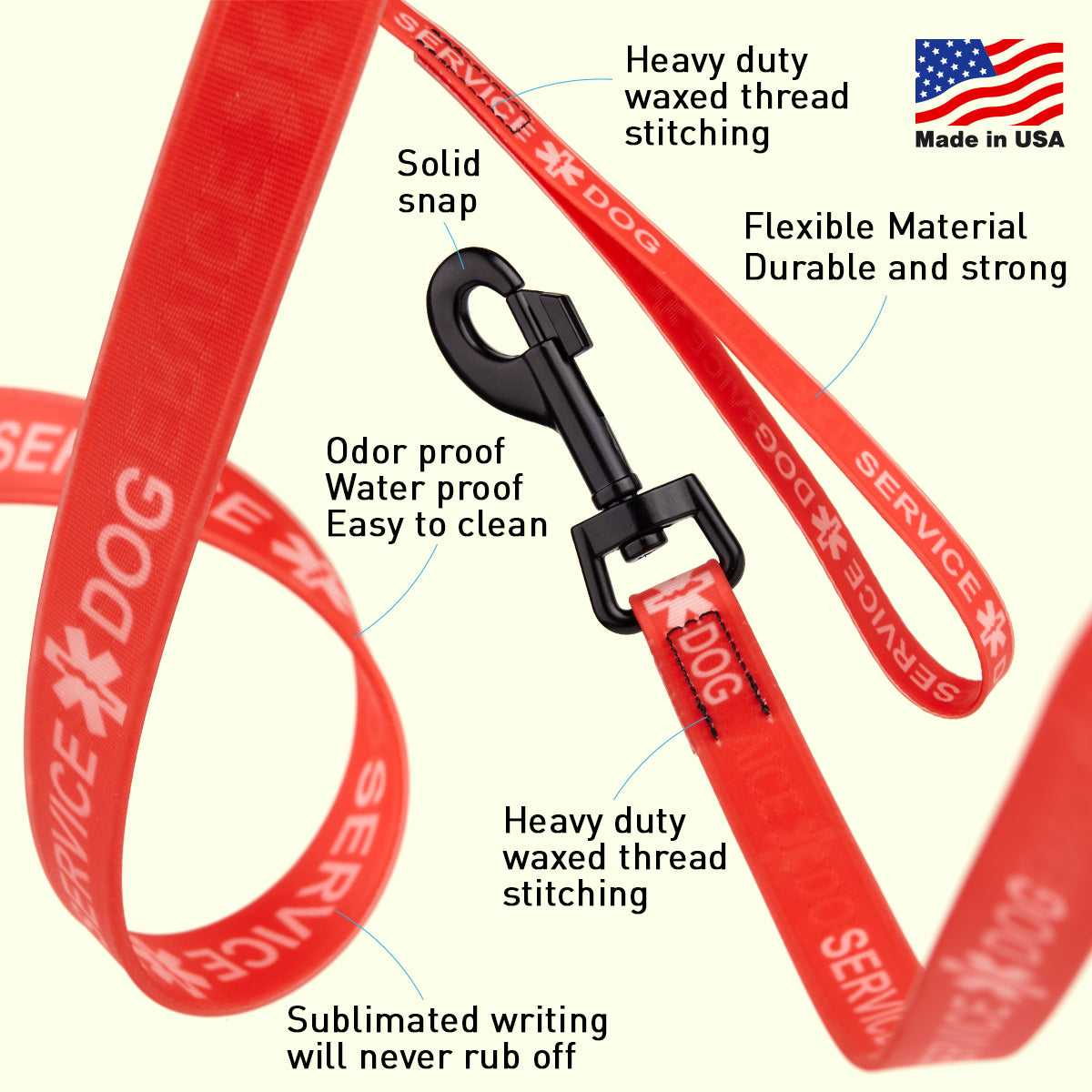 Dogline BioThane Service Dog Collar Or Leash
