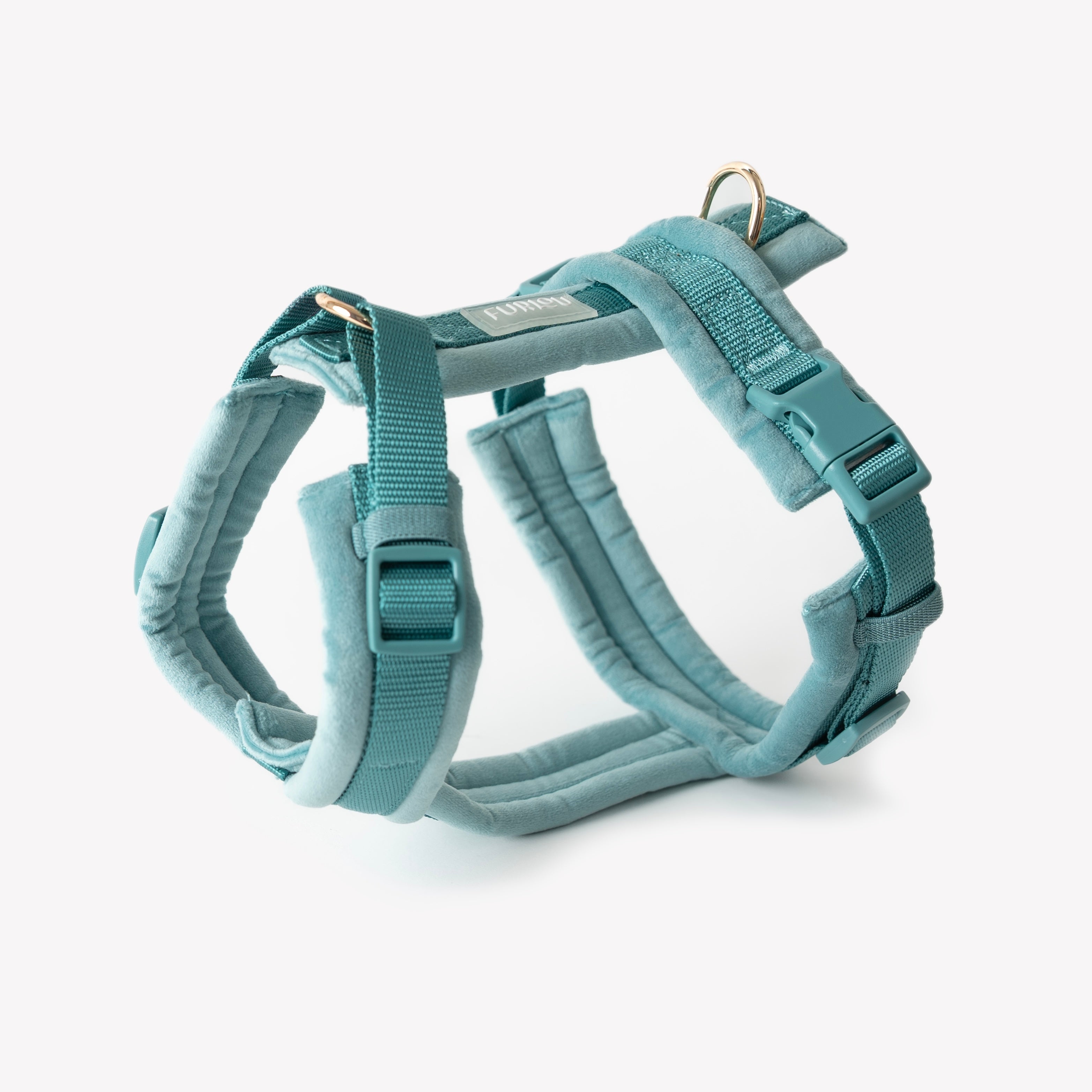 Blue - Velvet Dog Harness - Soft, stylish, and made to fit like a dream. Fast shipping from HT Animal Supply.