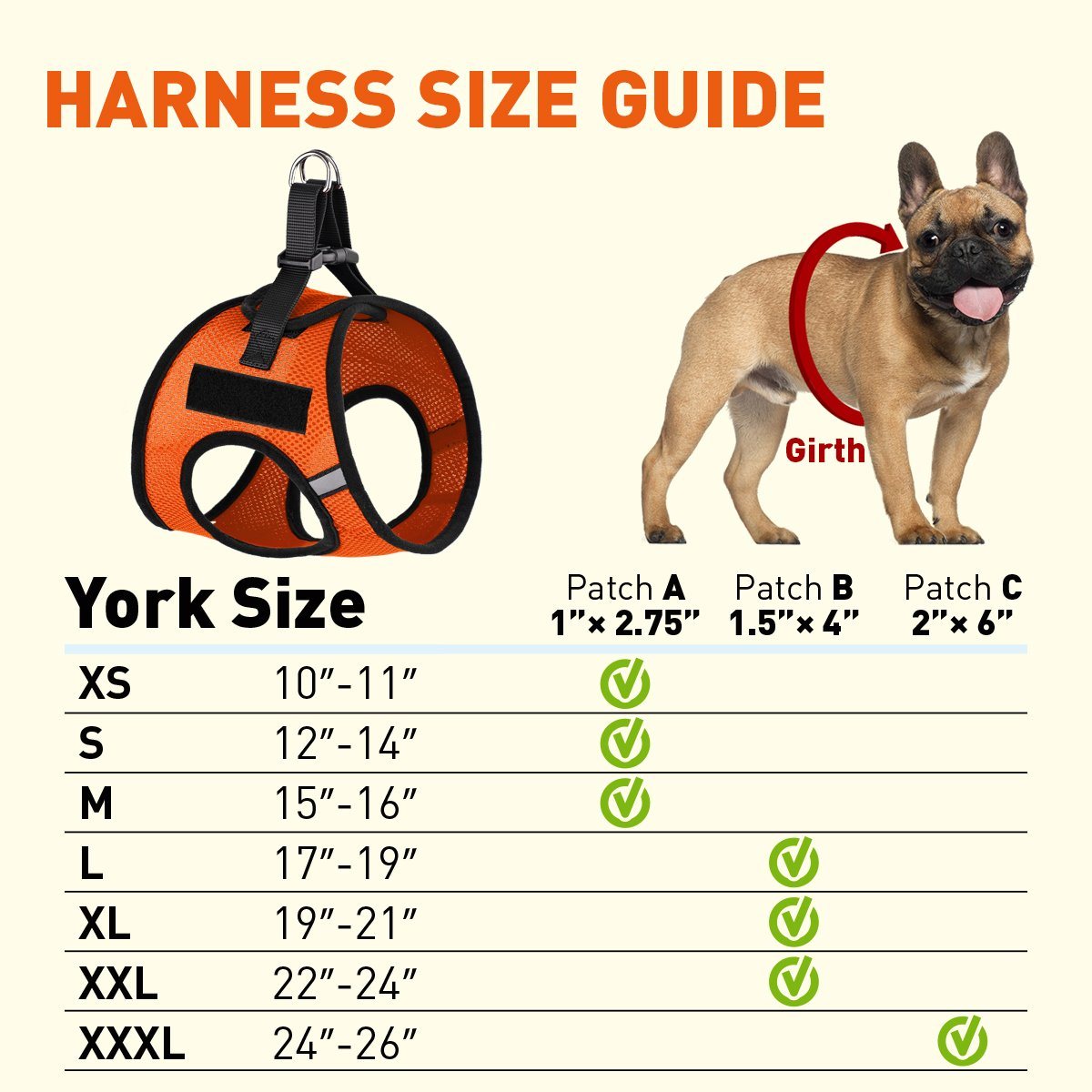 Dogline York Mesh Harness with Built-In Hook & Loop Fasteners