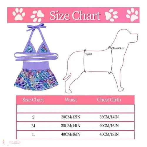 Bark Fifth Ave. Mermaid Dog Bikini Set