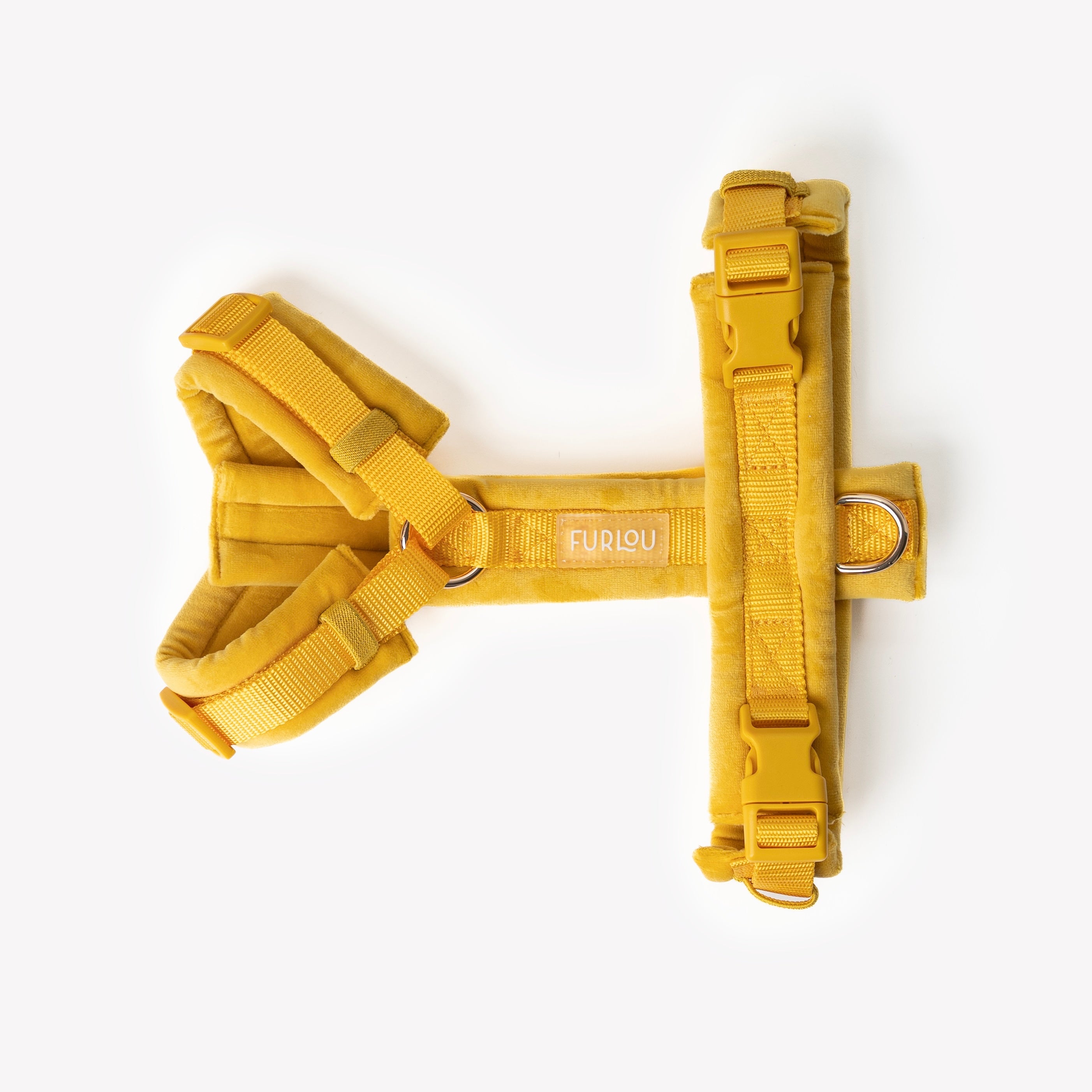 Yellow - Velvet Dog Harness - HT Animal Supply