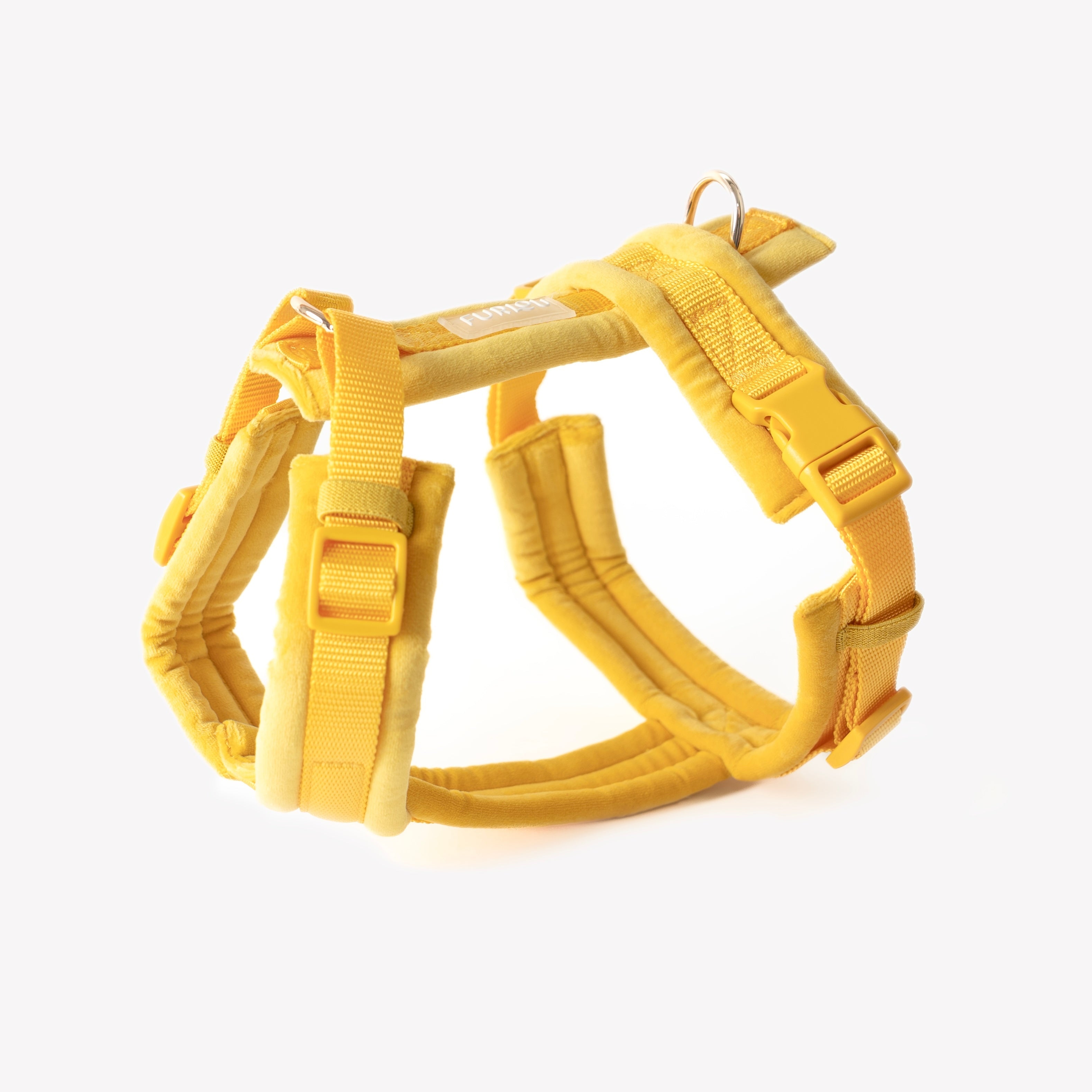 Yellow - Velvet Dog Harness - Soft, stylish, and made to fit like a dream. Fast shipping from HT Animal Supply.