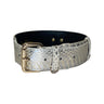 Stunning Silver Snake Classic Collar With Gold Classic Hardware