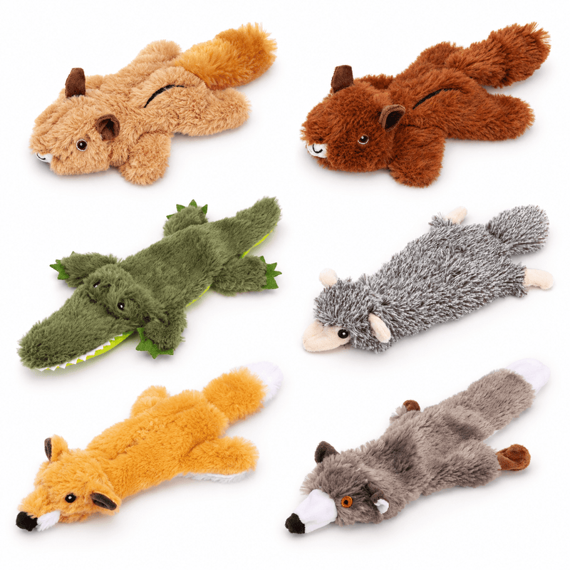 Dogline Crinkle Critters Stuffing-Free Dog Toy with Squeaker