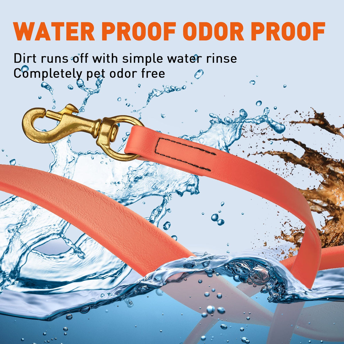 Viper BioThane Long Line 33 ft Dog Lead with Brass Hardware