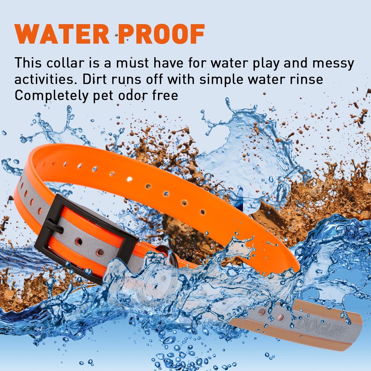 Dogline BioThane E-Collar Replacement Reflective Strap