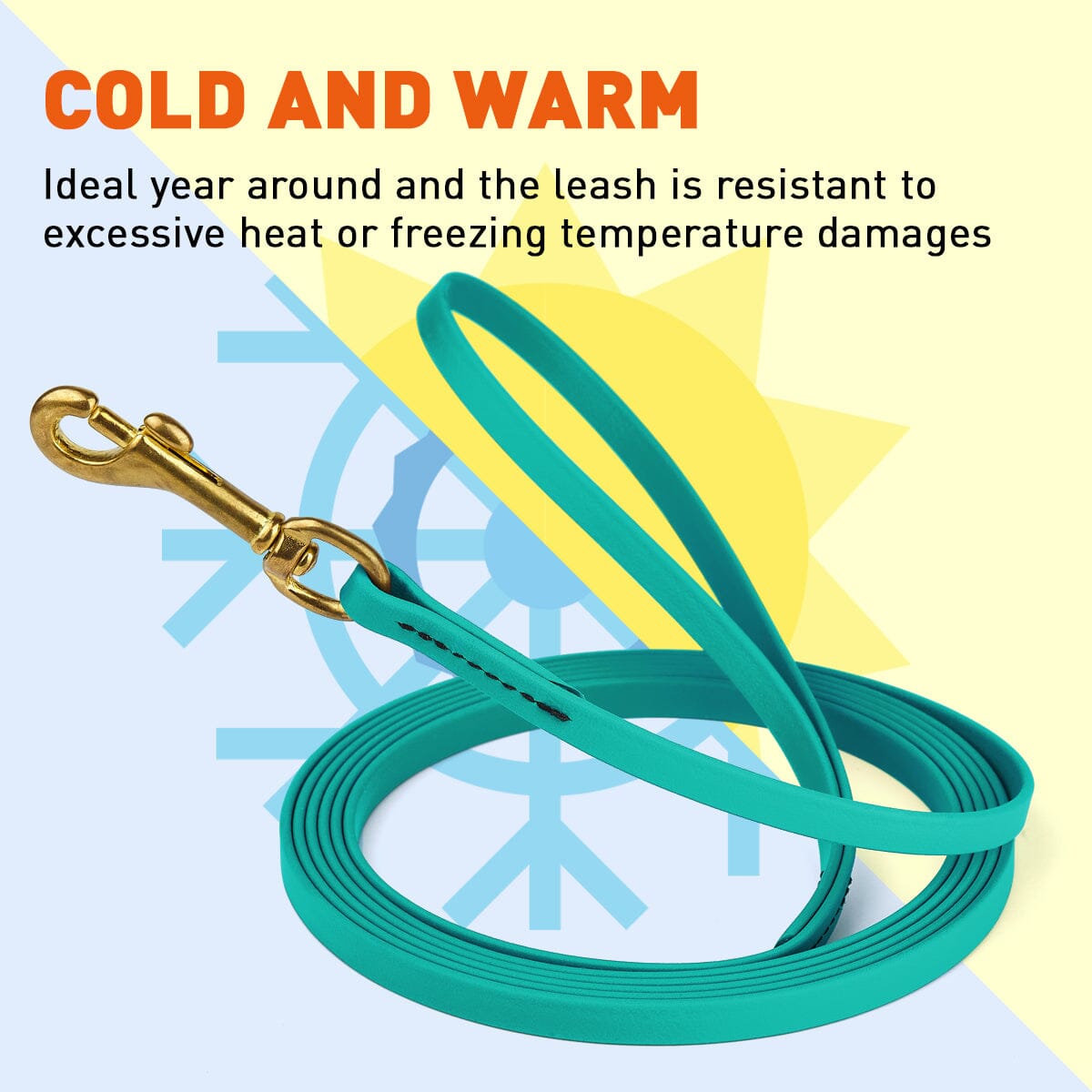 Viper BioThane Long Line 15 ft Dog Lead with Brass Hardware