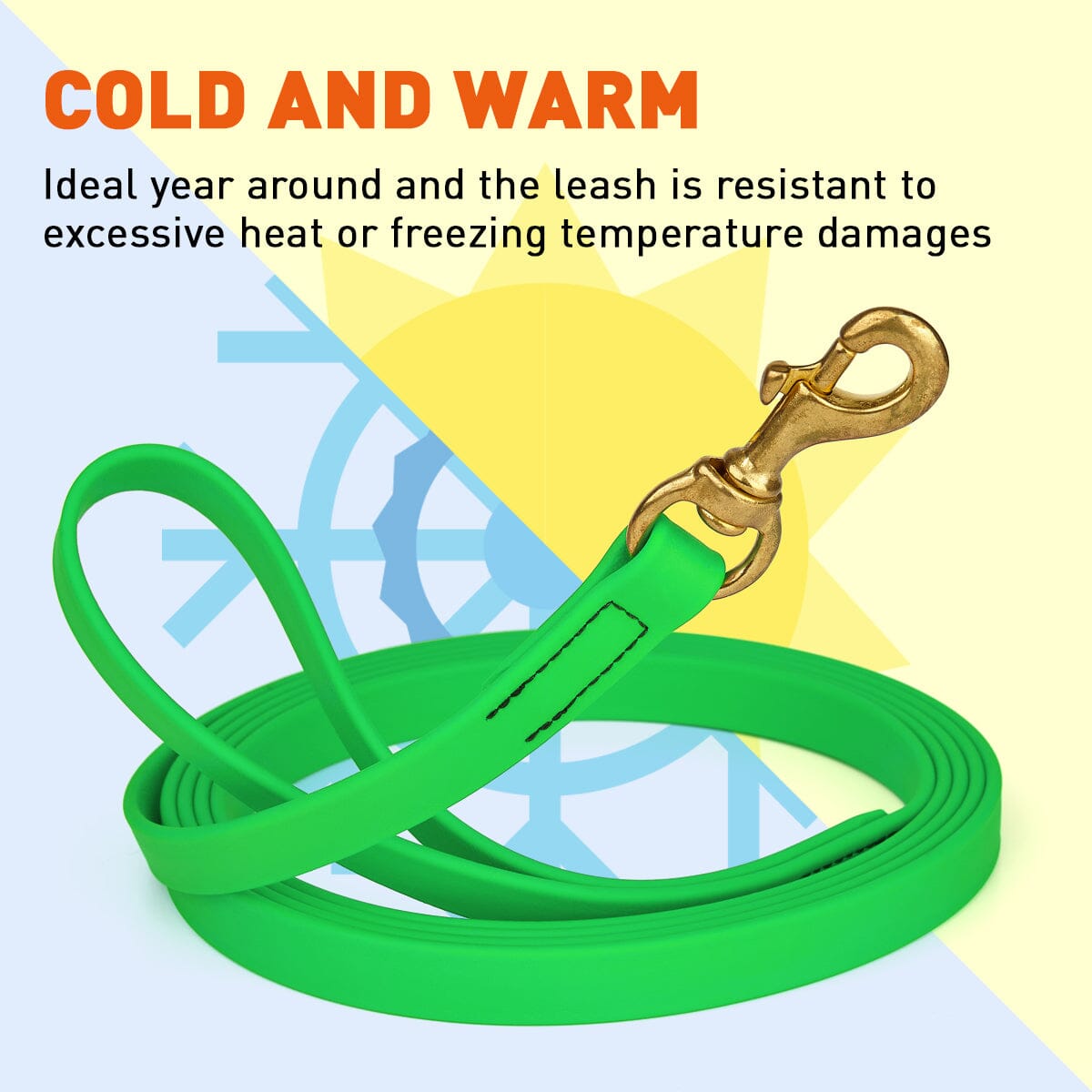 Viper BioThane Long Line 33 ft Dog Lead with Brass Hardware