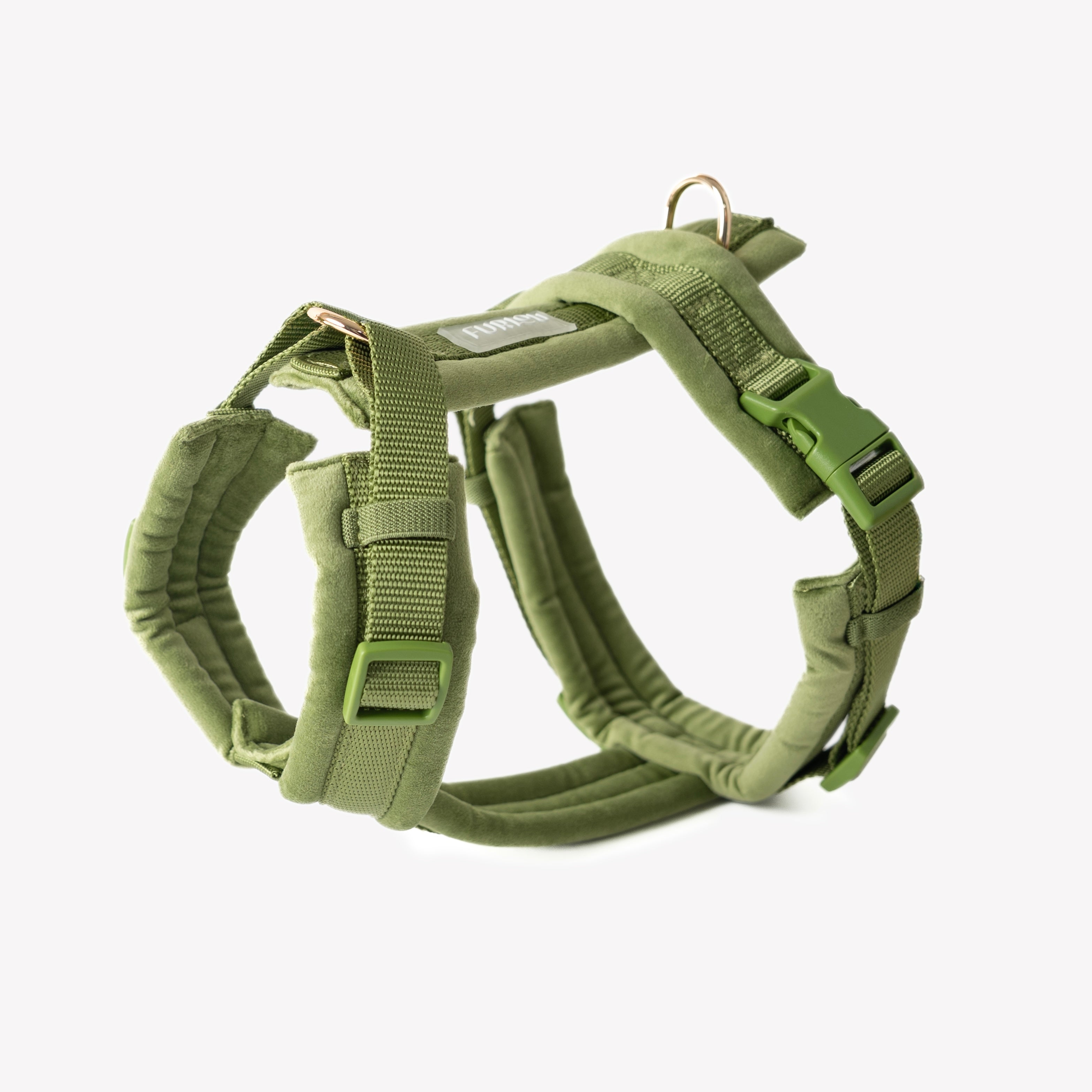 Green - Velvet Dog Harness - Soft, stylish, and made to fit like a dream. Fast shipping from HT Animal Supply.