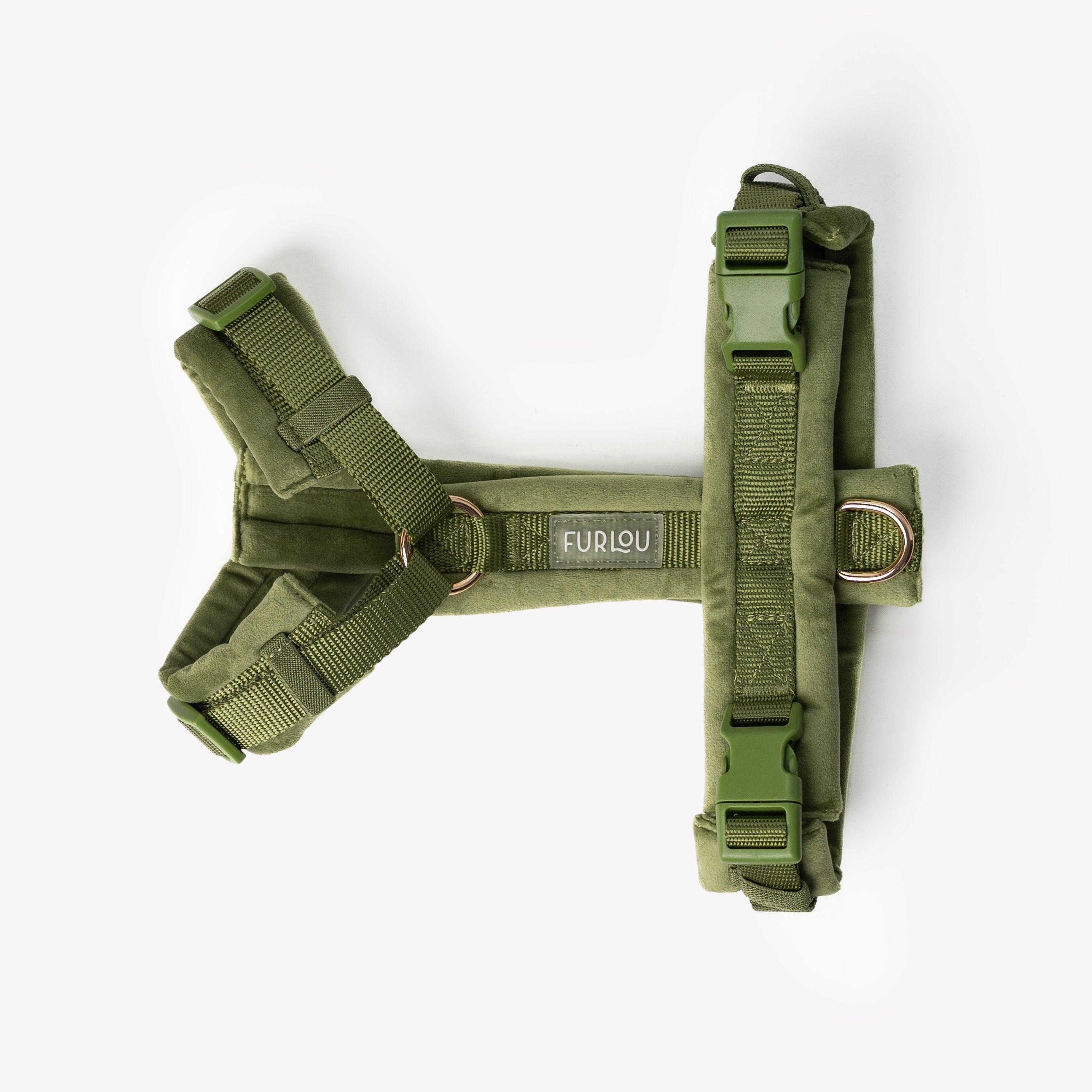 Green - Velvet Dog Harness - HT Animal Supply