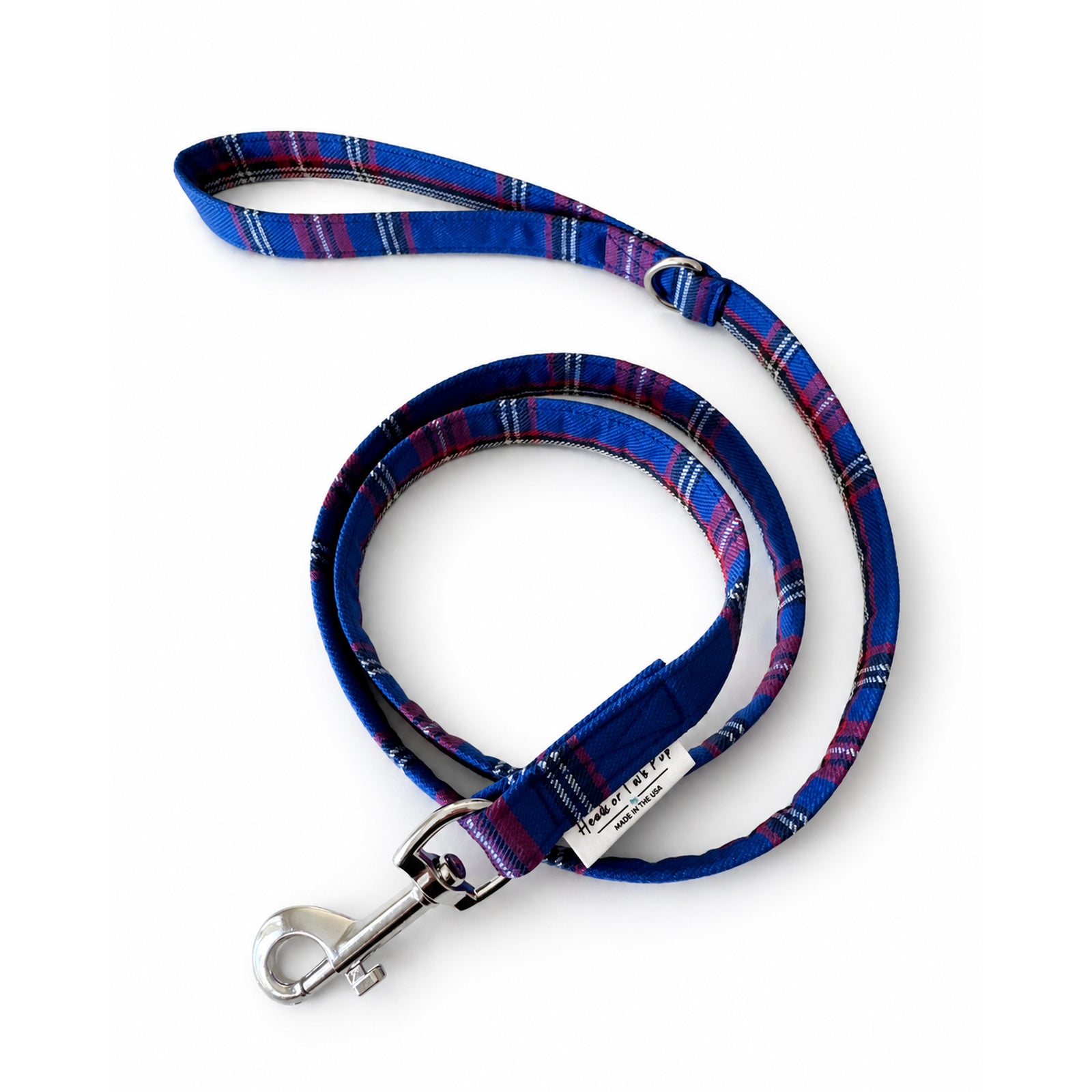 Heads or Tails Pup Plaid Dog Leash
