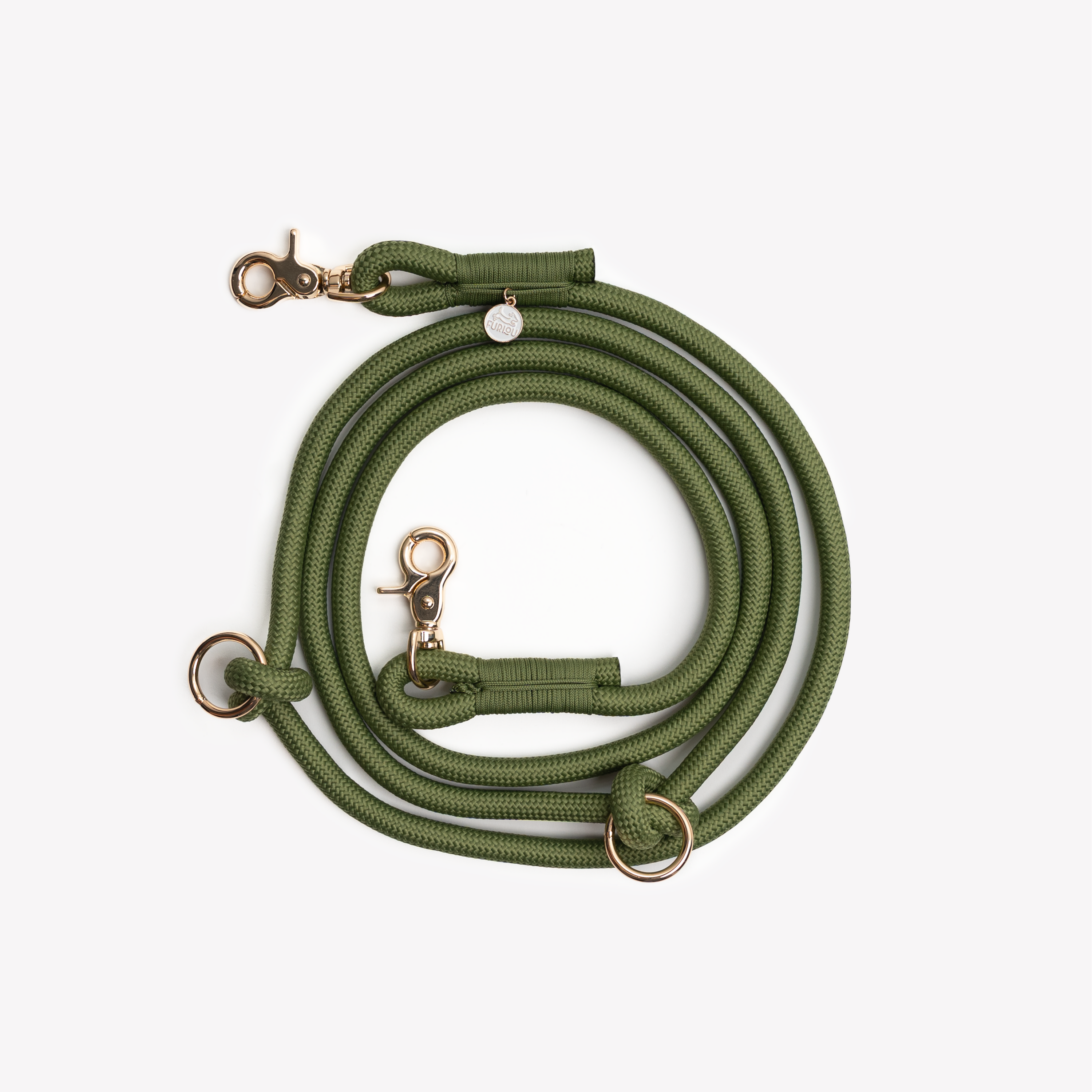 Green - Hands Free Braided Leash - HT Animal Supply