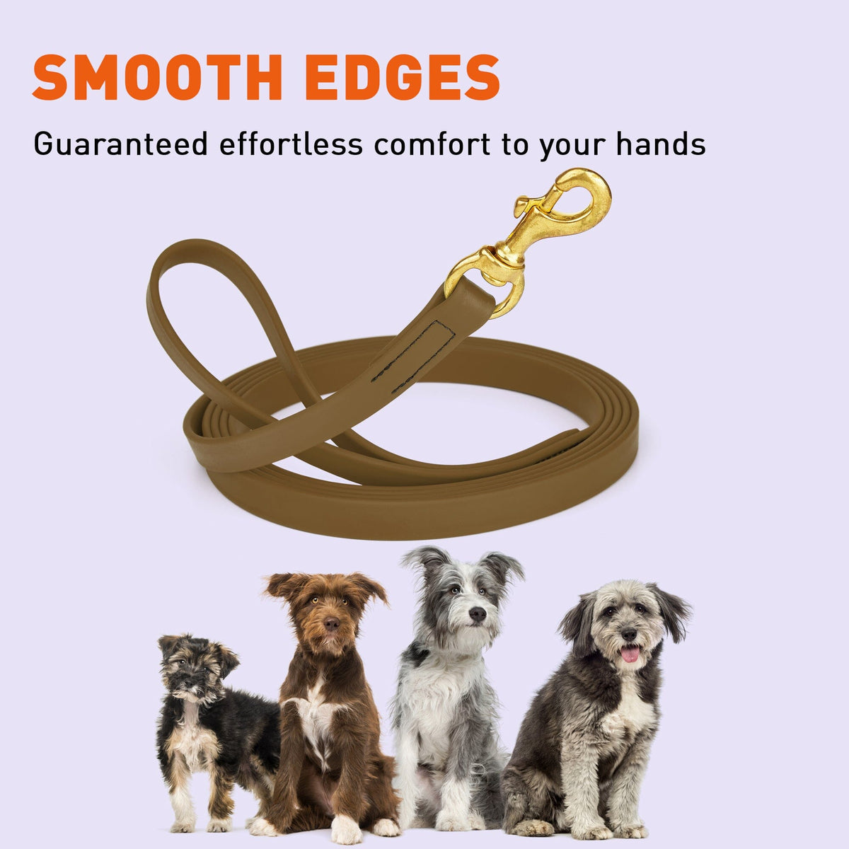 Viper BioThane Long Line 15 ft Dog Lead with Brass Hardware