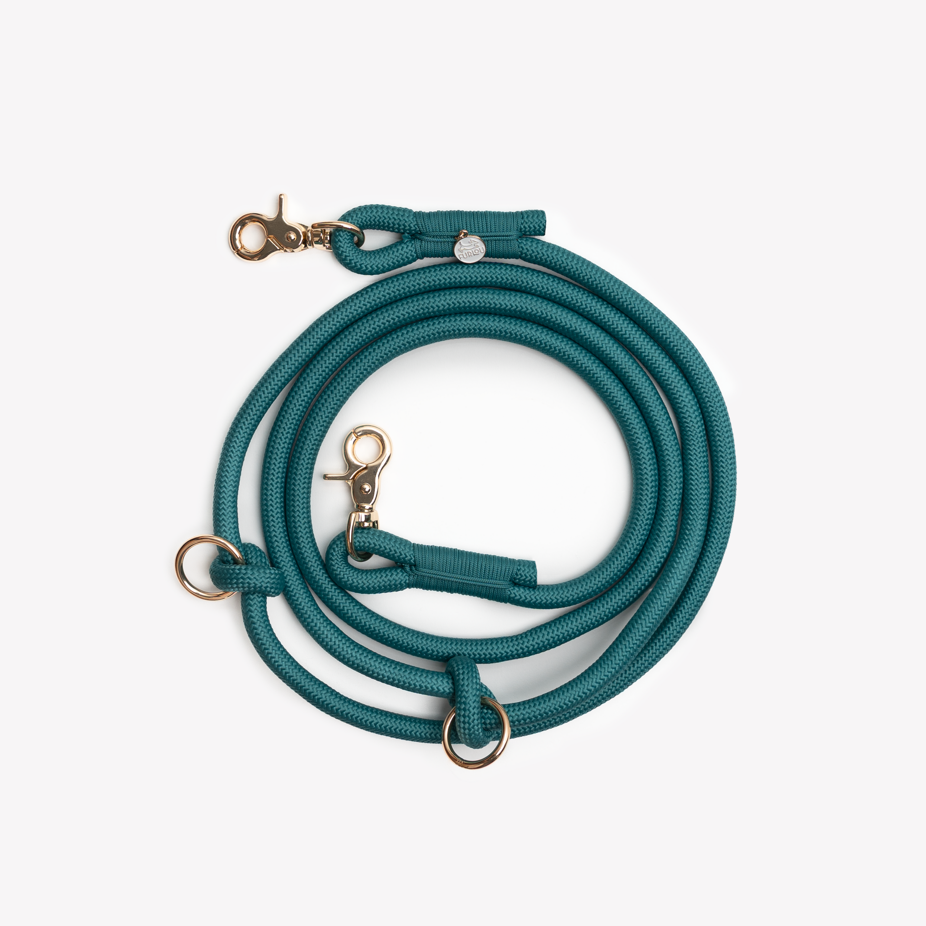 Blue - Hands Free Braided Leash - HT Animal Supply