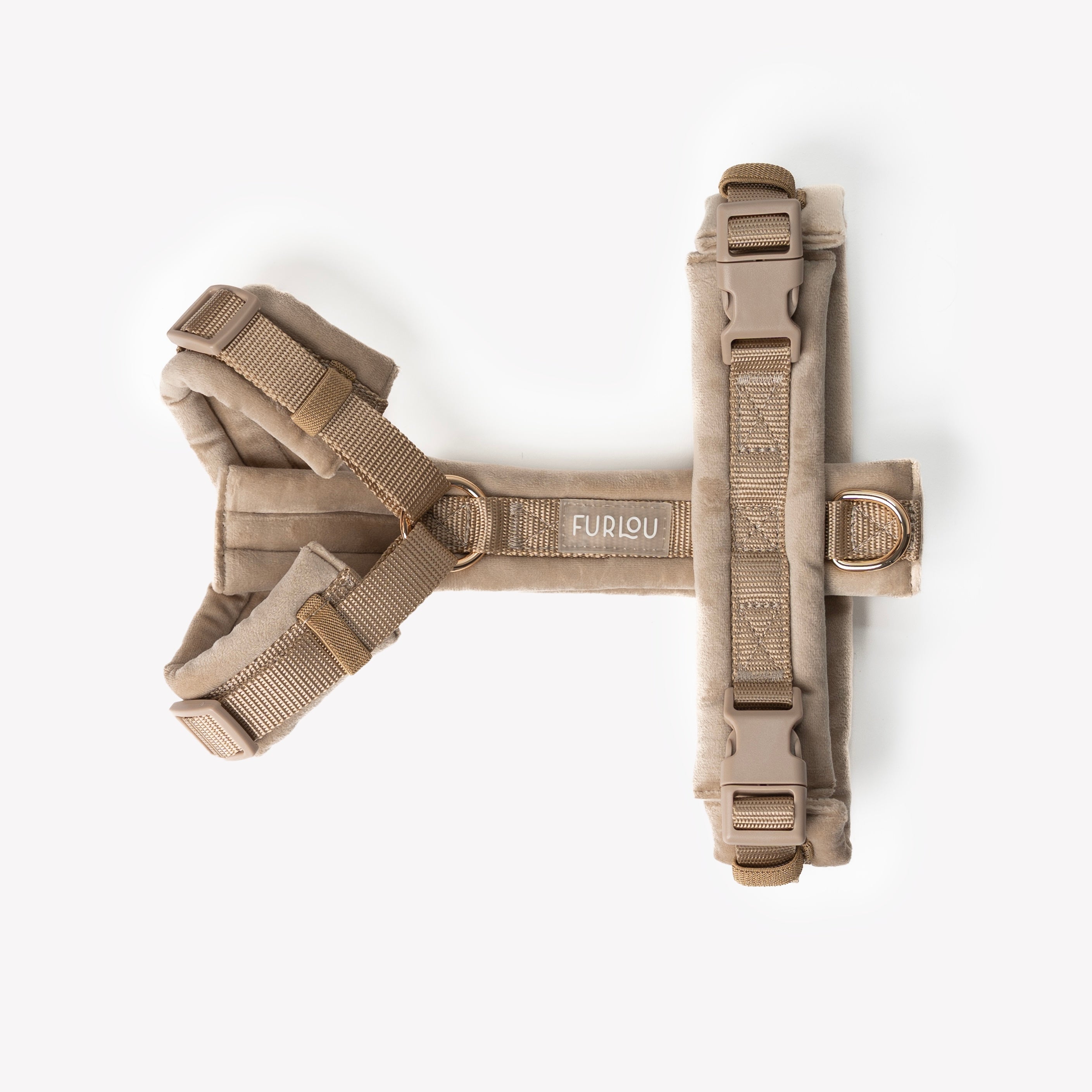 Sand - Velvet Dog Harness - HT Animal Supply