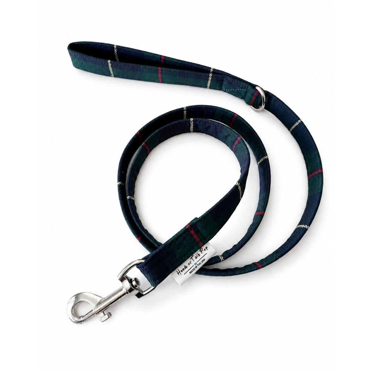 Heads or Tails Pup Plaid Dog Leash