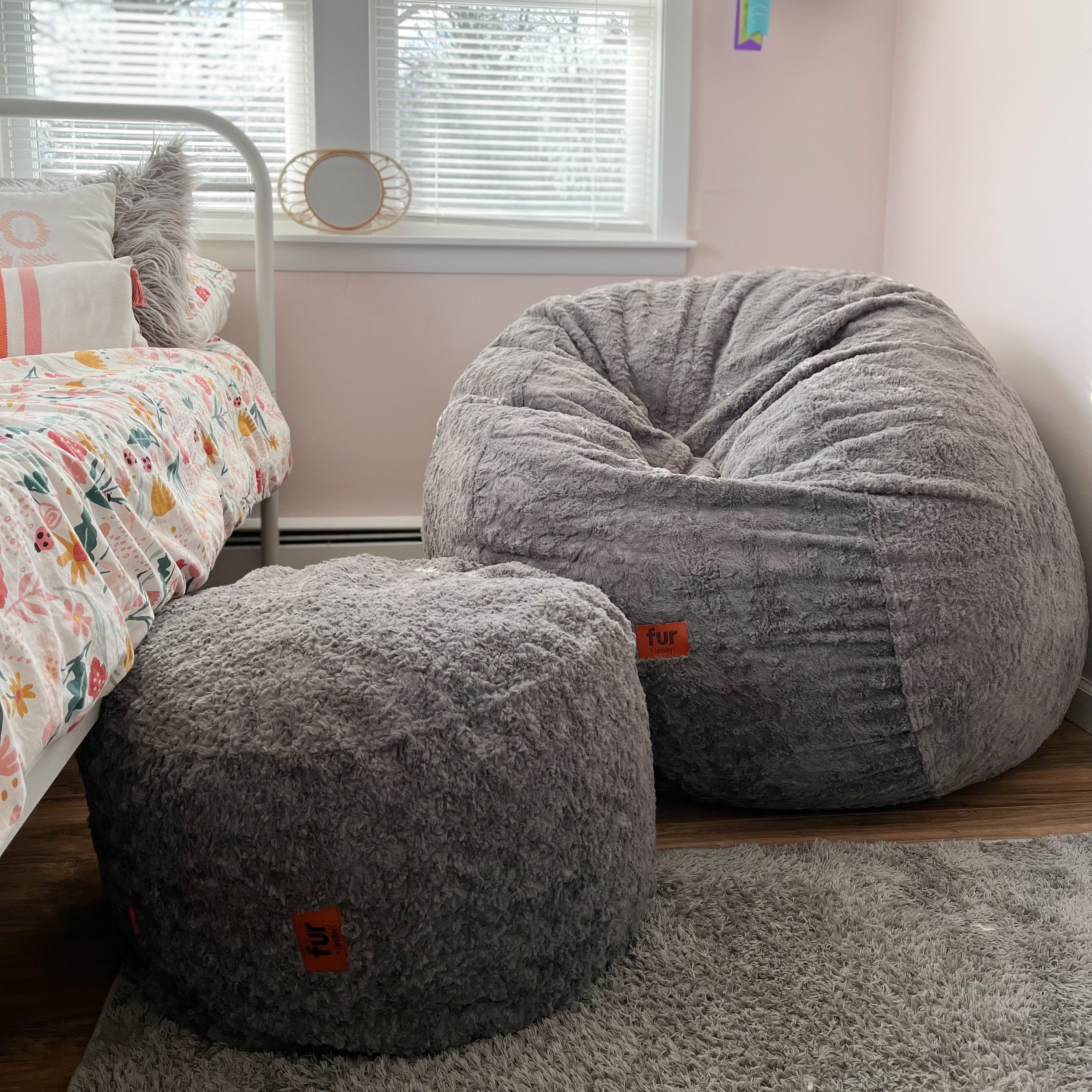 CordaRoy's Full Faux Fur Convertible Bean Bag Chair