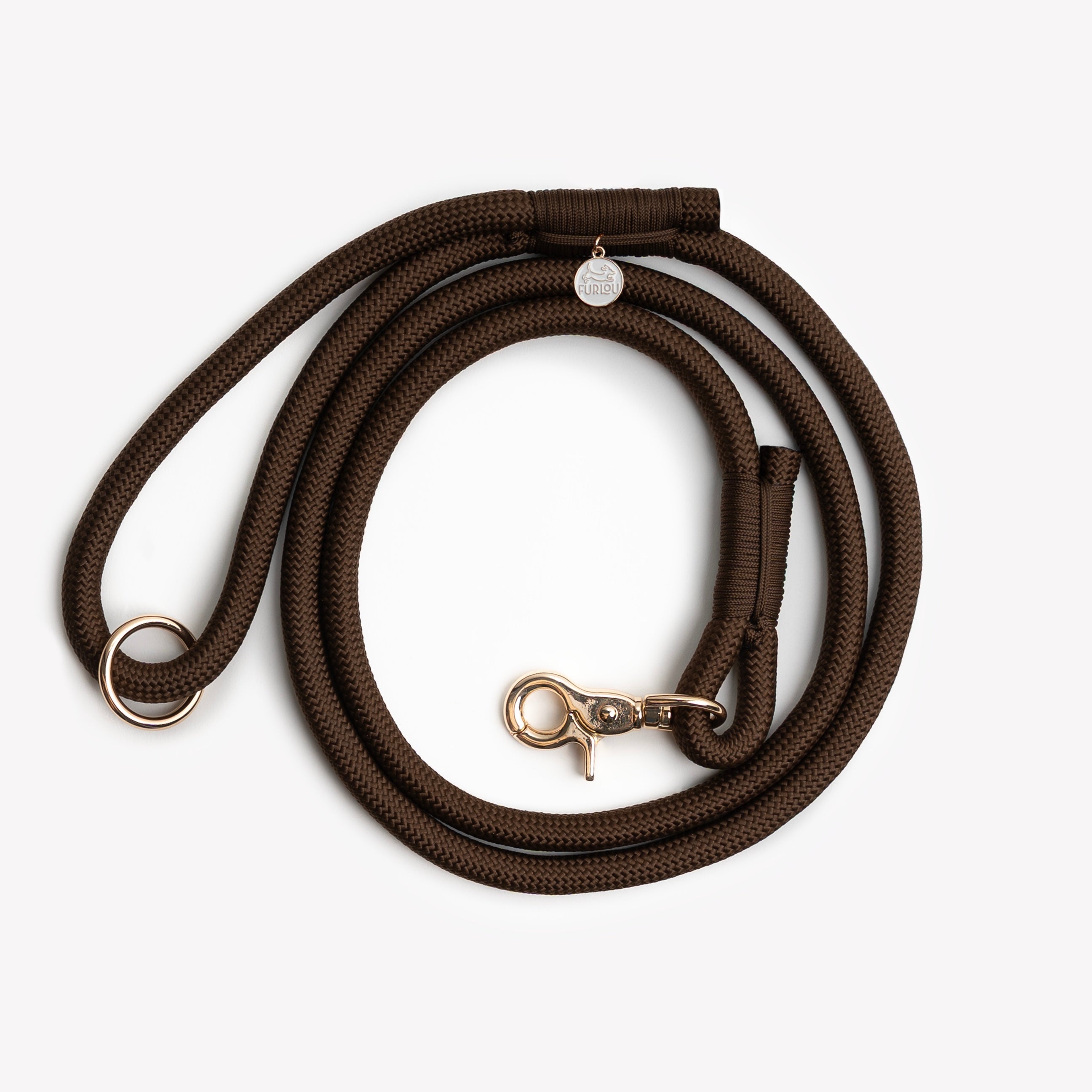 Brown - Braided Rope Leash