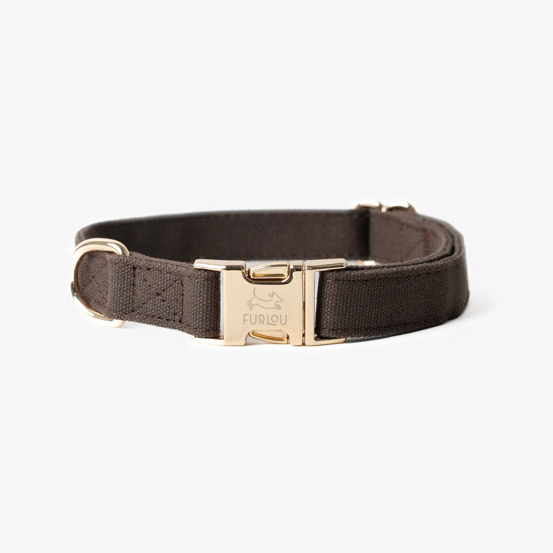 Brown - Canvas Dog Collar - A collar that feels as good as it looks. Fast shipping from HT Animal Supply.