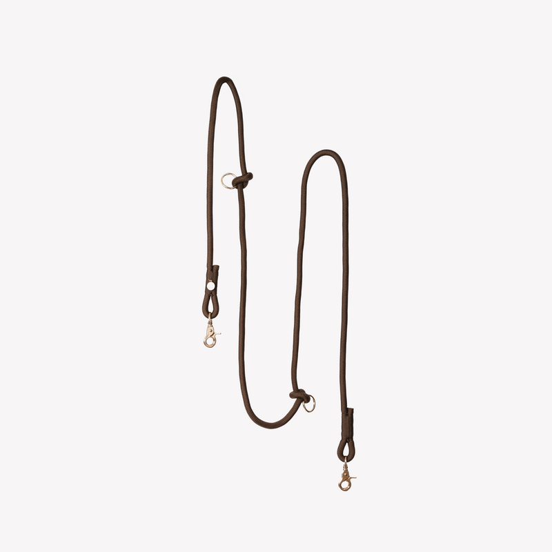 Brown - Hands Free Braided Leash - Because youve got enough to carry. Fast shipping from HT Animal Supply.