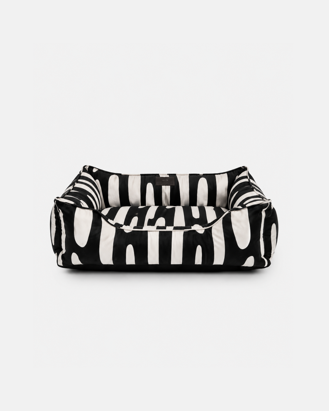 Chester & Lee Velvet Sleeper Dog Bed Black Abstract