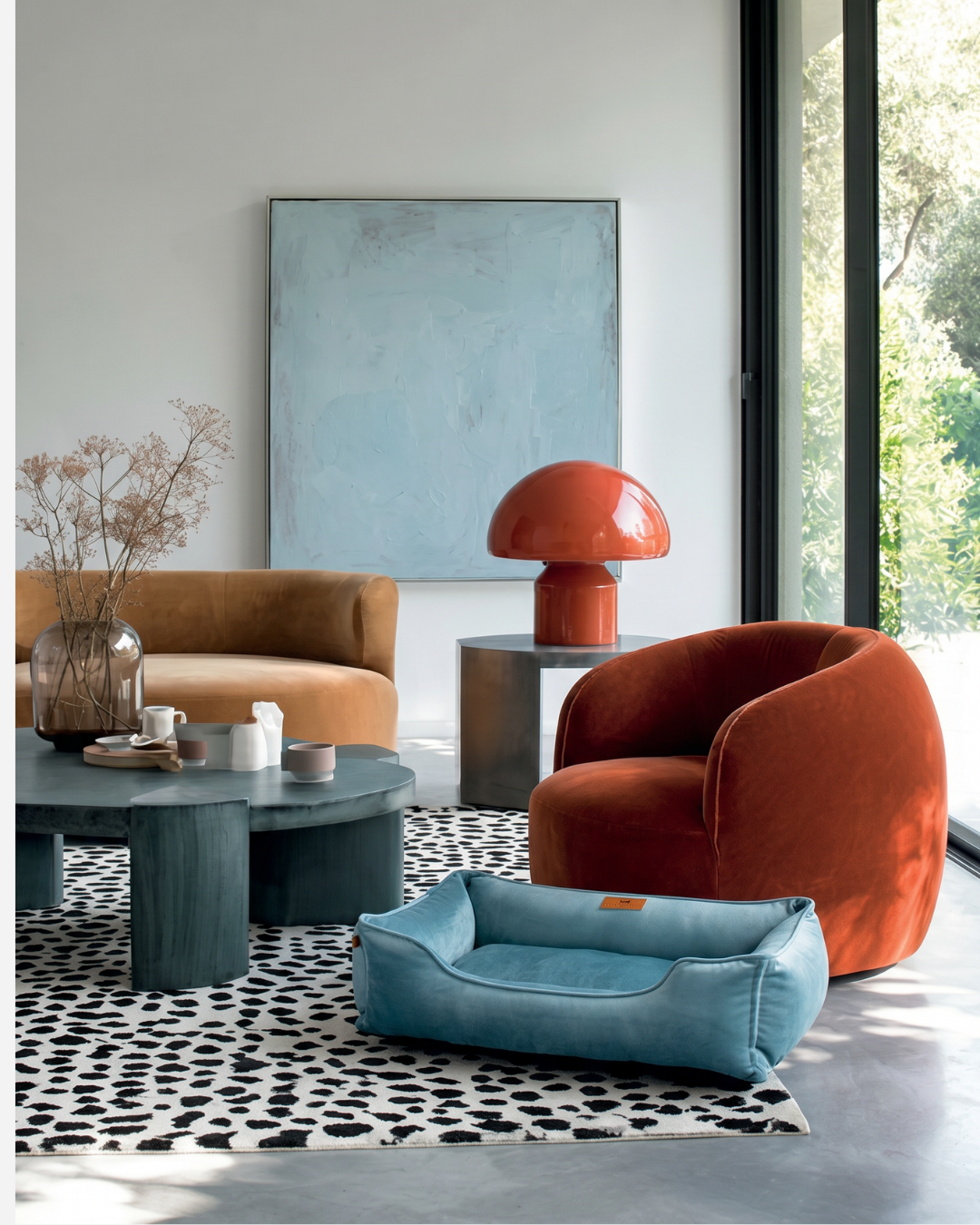 Chester & Lee | Vibrant Velvet Sleeper Dog Bed Tiffany | HT Animal Supply