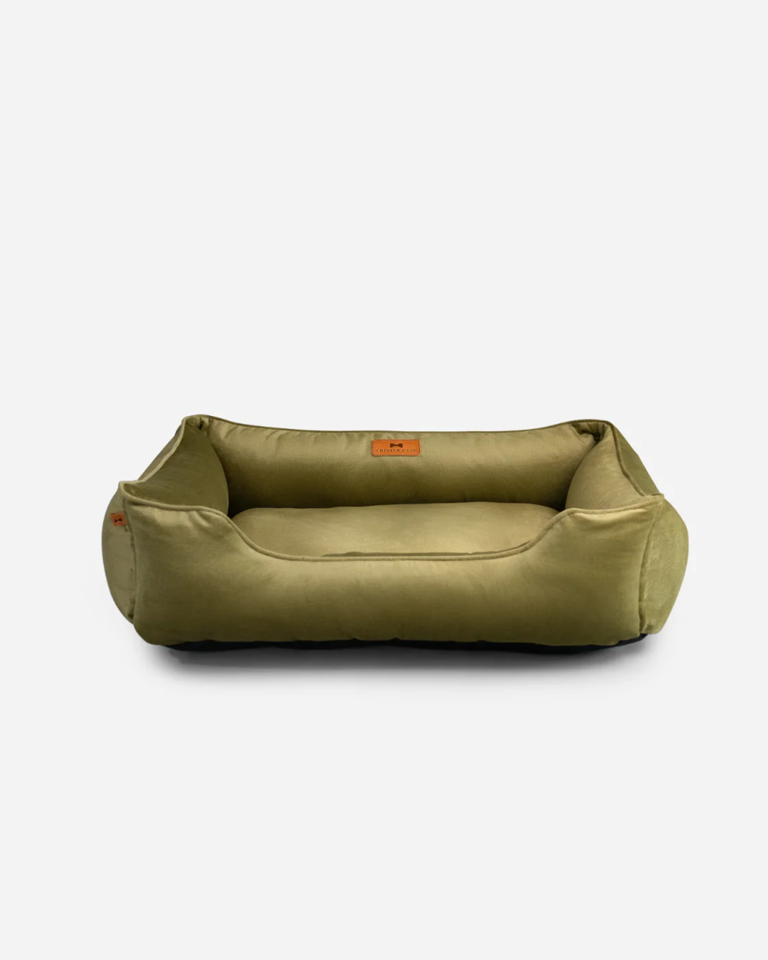 Chester & Lee | Vibrant Velvet Sleeper Dog Bed Olive | HT Animal Supply