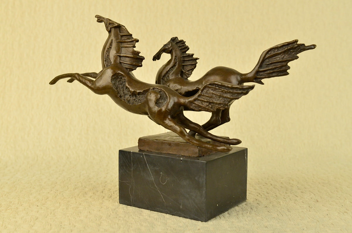 Signed Original Milo Dual Horses Horse Modern Art Abstract Sculpture Statue SALE