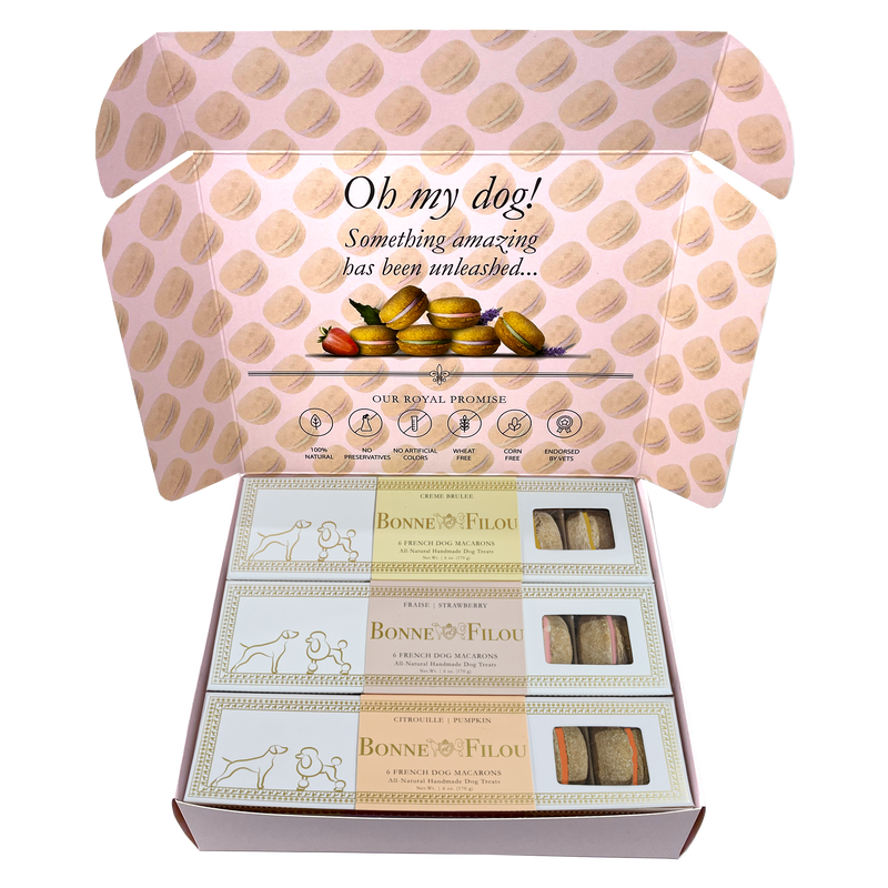 Dog Macaron Combo Gift Box (18 French Dog Macarons) 