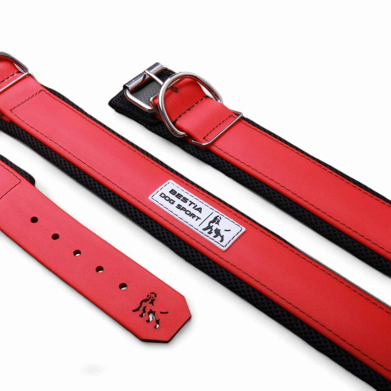 Bestia Dog Sport Red Dog Collar