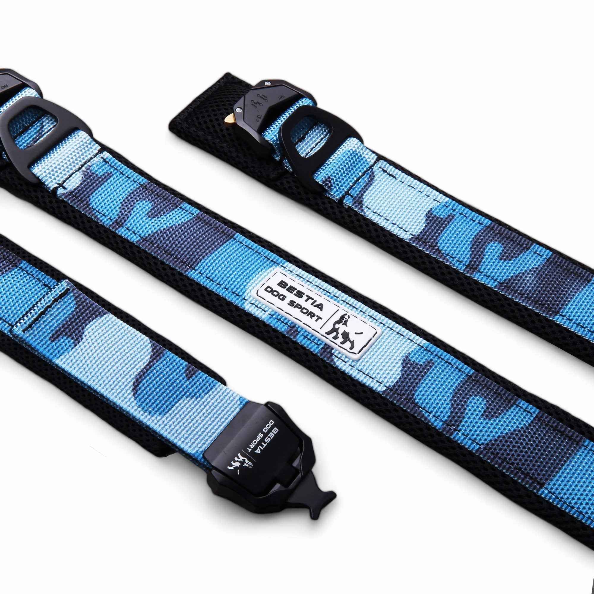Bestia Dog Sport Fast Release Blue Dog Collar