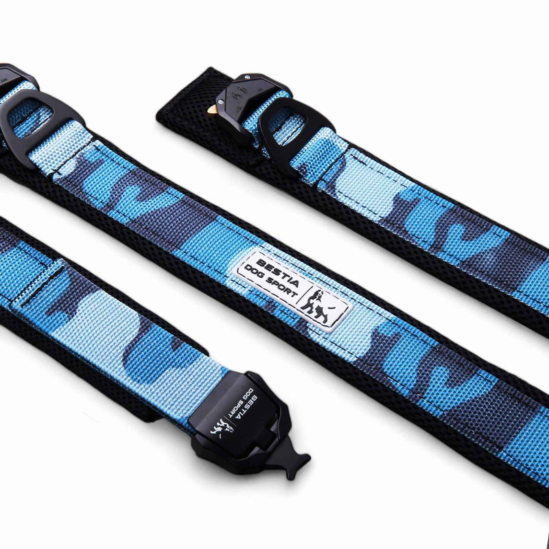 Bestia Dog Sport Fast Release Blue Dog Collar