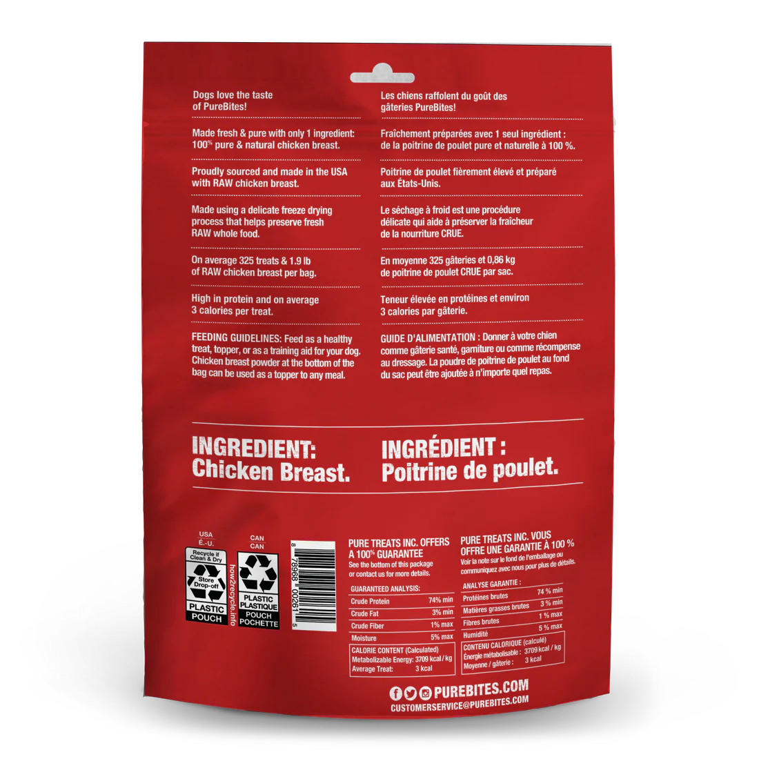 Pure Bites Chicken Freeze Dried Dog Treats - HT Animal Supply