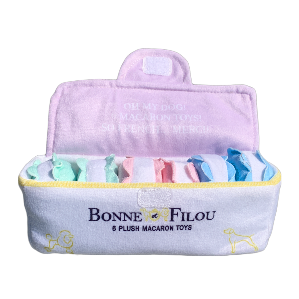 Bonne et Filou – Plush Macaron Squeaky Dog Toy Set