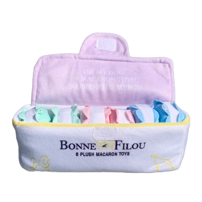 Bonne et Filou – Plush Macaron Squeaky Dog Toy Set