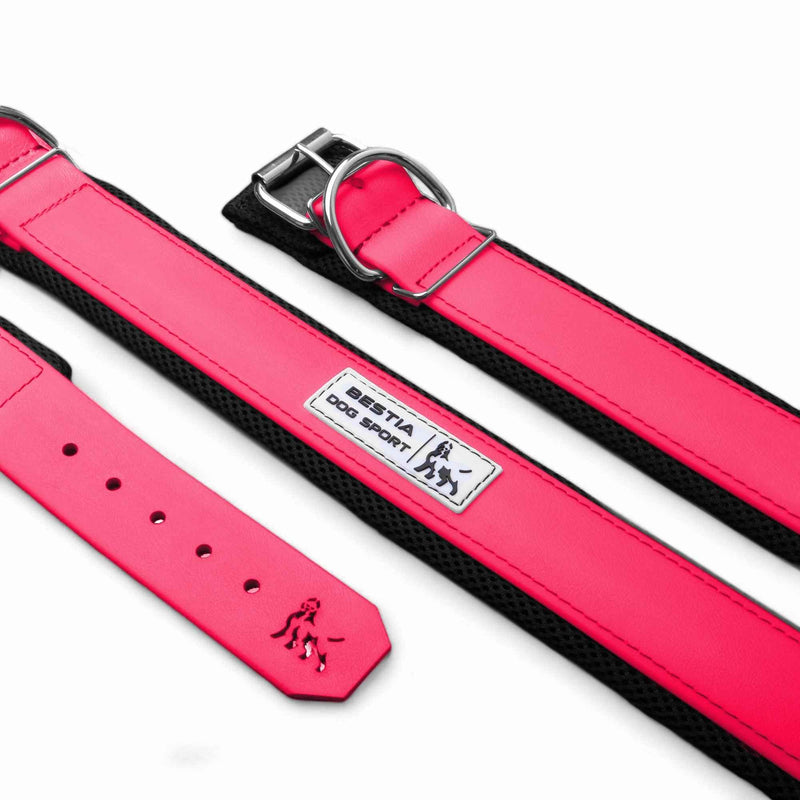 Bestia Dog Sport Neon Pink Dog Collar