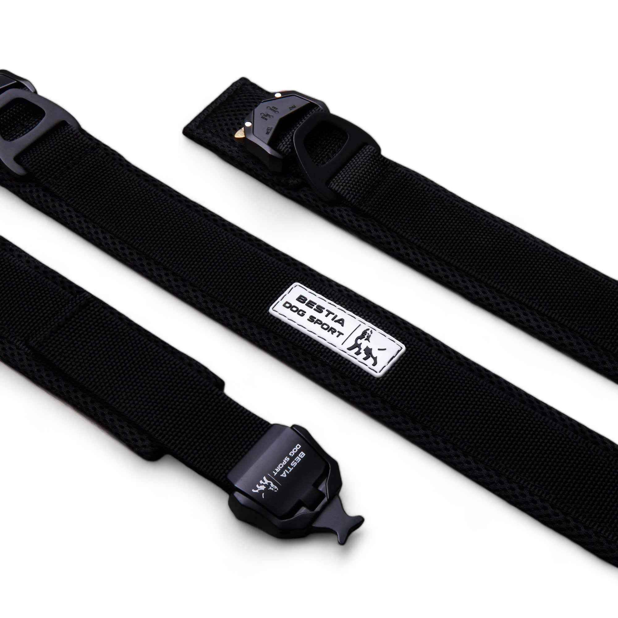 Bestia Dog Sport Fast Release Black Dog Collar
