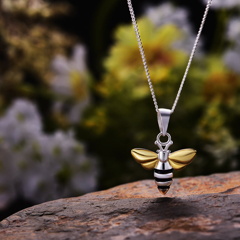 Bee Necklace- 925 Sterling Silver
