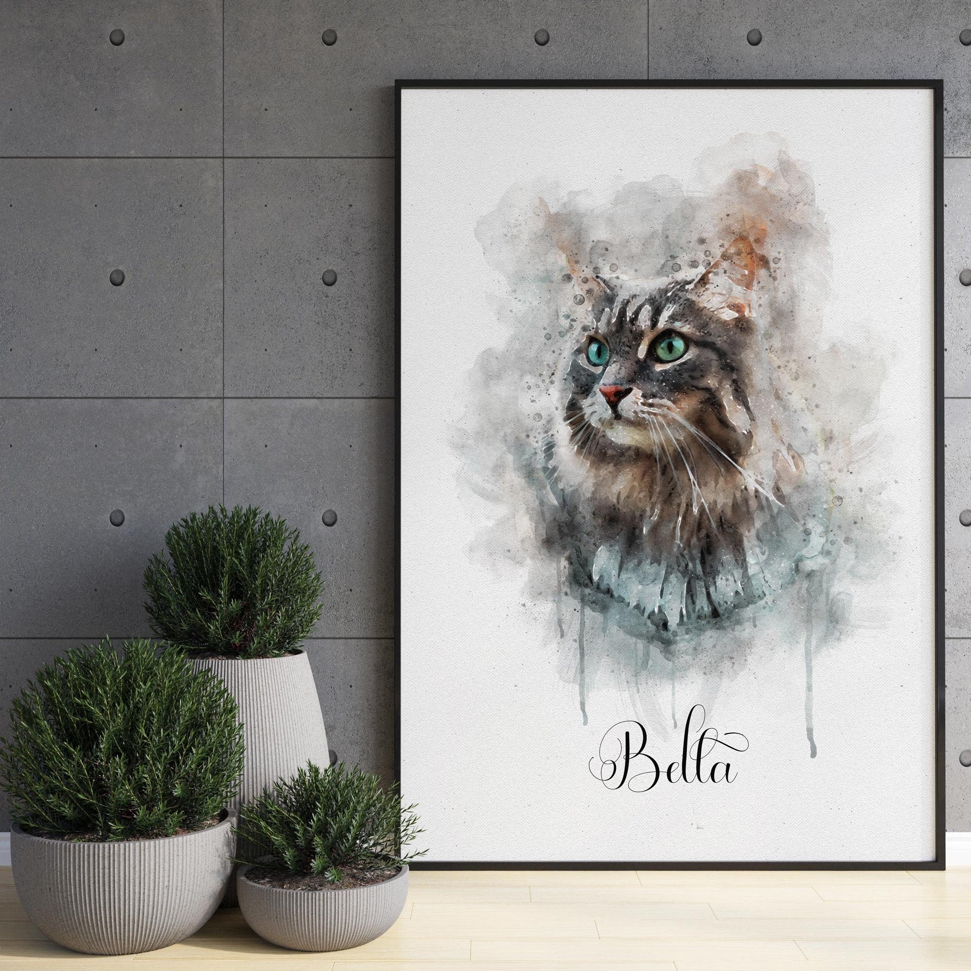 Watercolor Style Texture Portrait