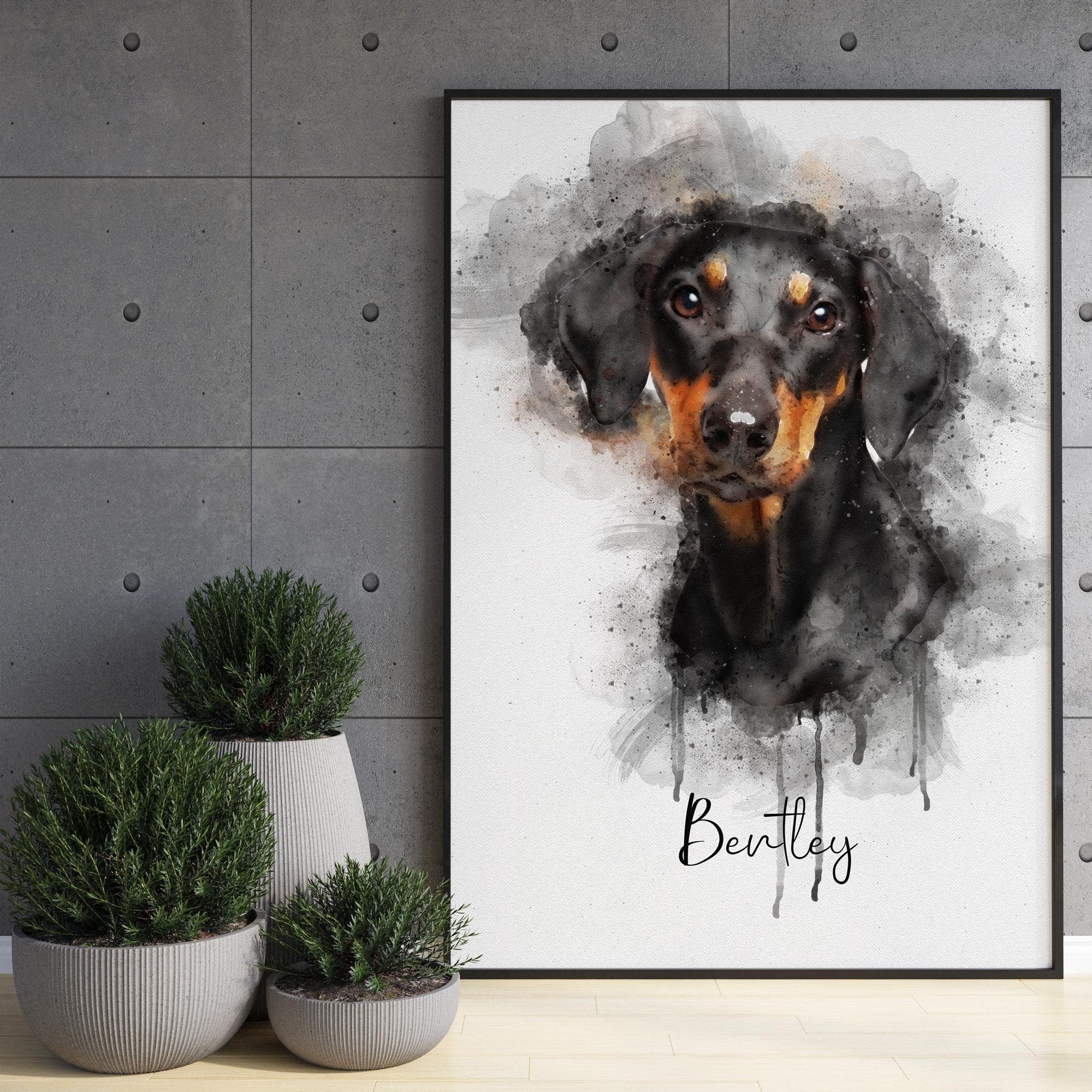 Watercolor Style Texture Portrait